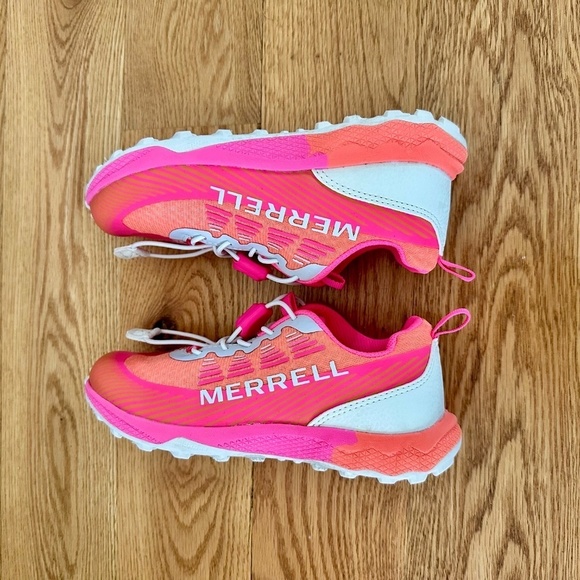 Merrell Kids Agility Peak KDZ Hiking Boot Shoe (Little Kids) in Pink/Orange - Picture 7 of 11
